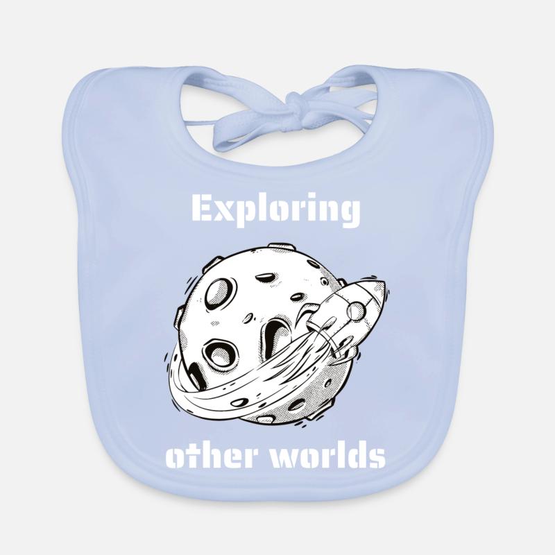 Exploring Other Worlds Retro Outer Space Designs Baby Bio-Lätzchen