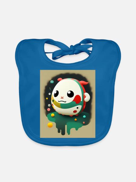 Cute Alien - Süßes Alien Baby - Baby Bio-Lätzchen - Pfauenblau