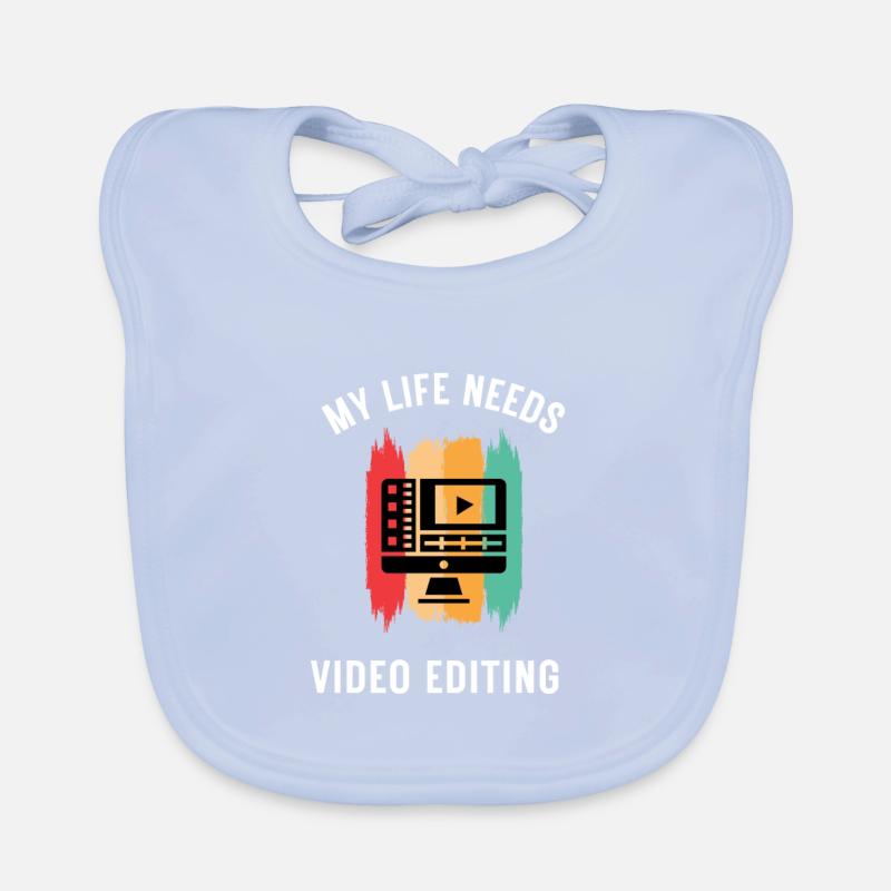 Gift for editor and video editing Organic Baby Bibs