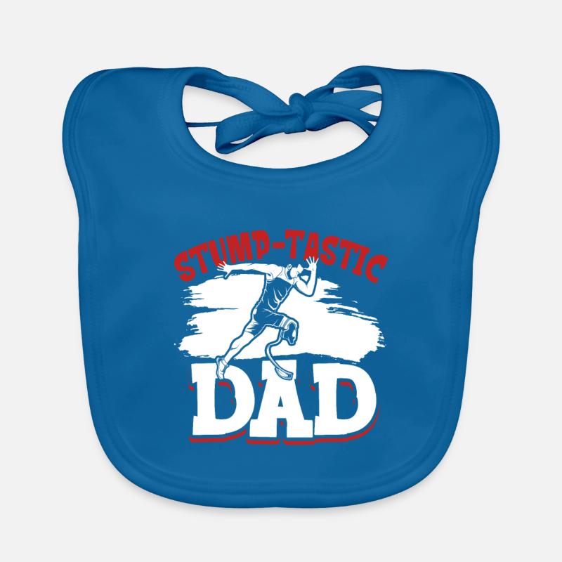 Bester Papa mit Beinprothese Baby Bio-Lätzchen