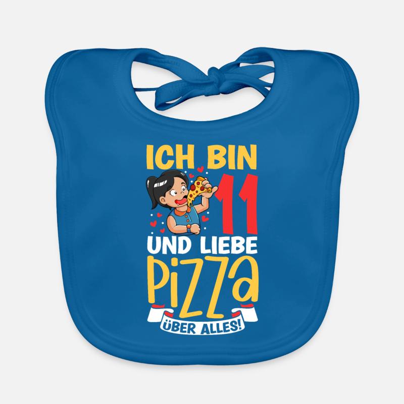 Ich bin 11 - Mädchen Pizza Baby Bio-Lätzchen