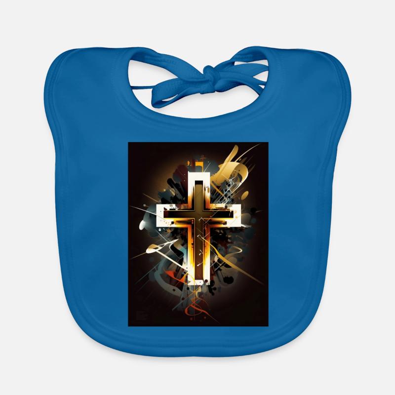 Conception de crucifix Bavoir bio Bébé