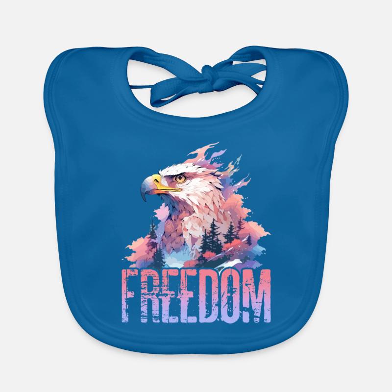 Eagle Freedom Eagle Head Nature Wilderness Trees Mountains Organic Baby Bibs