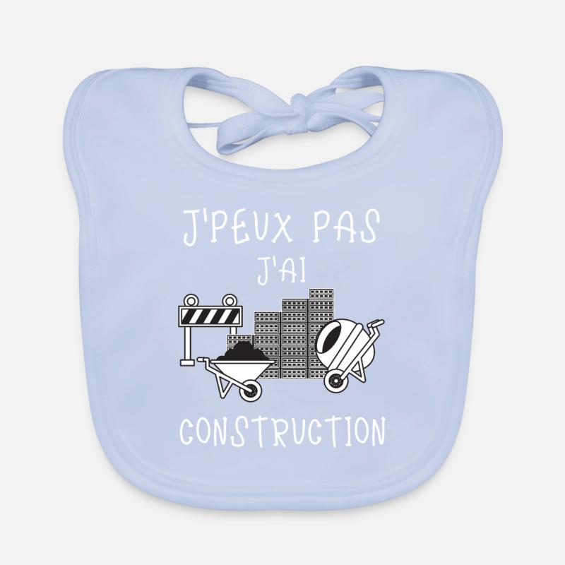 Chantier construction Bavoir bio Bébé