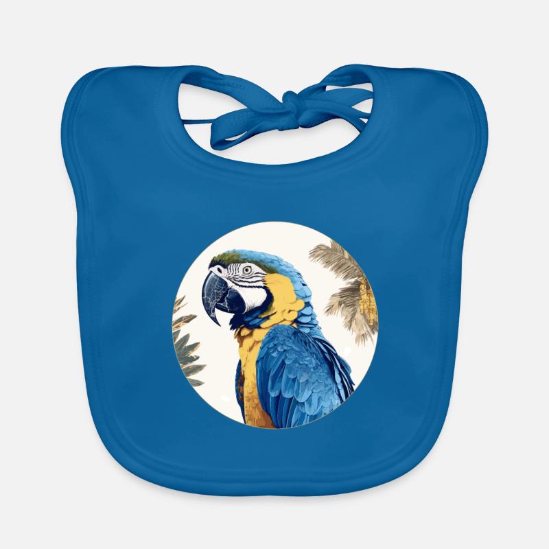 Blue and gold macaw Organic Baby Bibs
