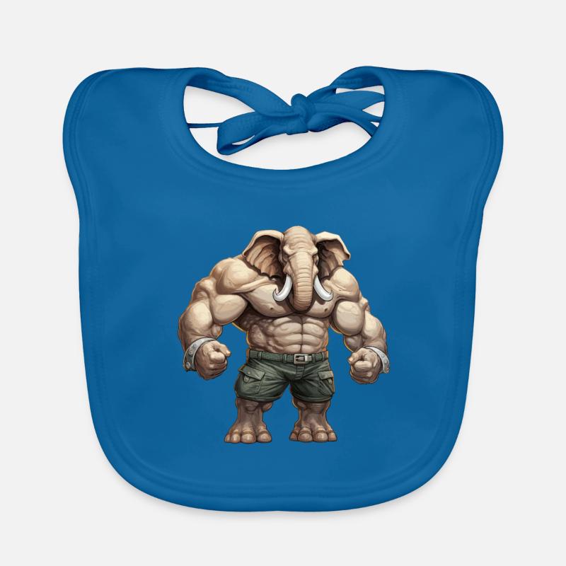 Bodybuilder Eléphant Bavoir bio Bébé
