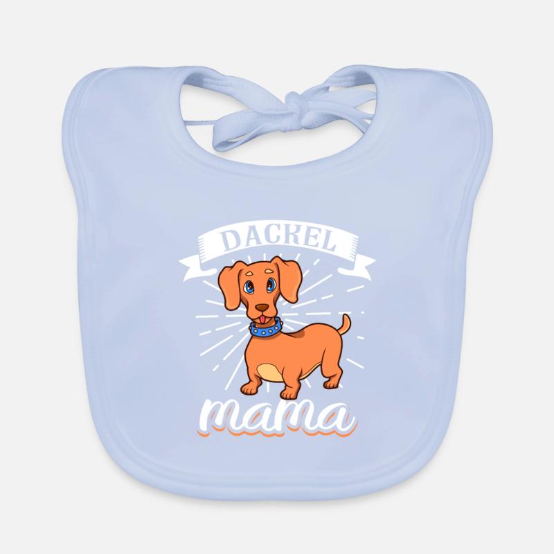 Dackel Mama - Dackel Baby Bio-Lätzchen