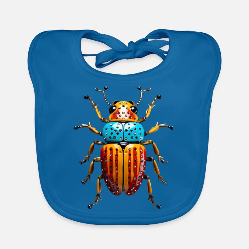 Abstraktes Käferlein Baby Bio-Lätzchen