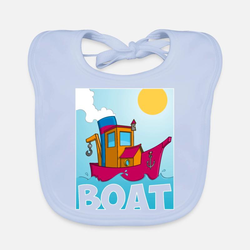 Buntes Bild eines lustigen Schleppers Baby Bio-Lätzchen