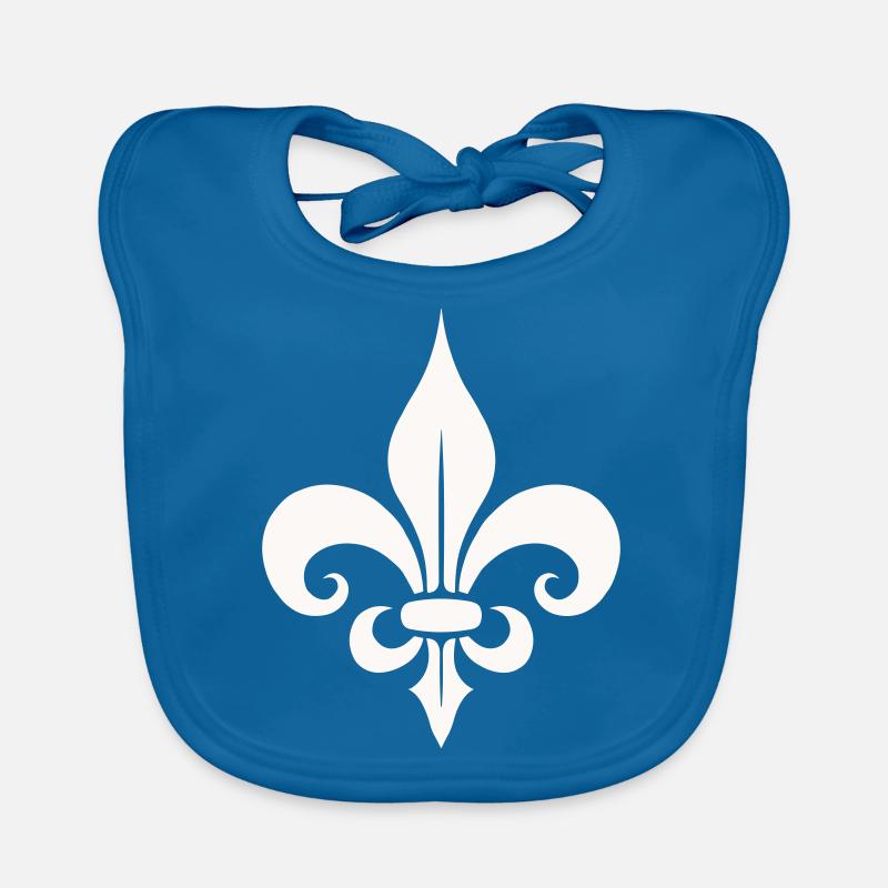 Symbolic fleur de lis Design Organic Baby Bibs