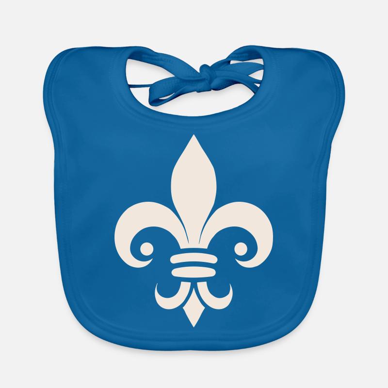 Simple Fleur de lys Design Organic Baby Bibs