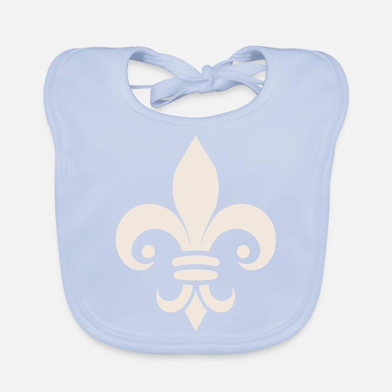 Schlichtes Fleur de lys Design Baby Bio-Lätzchen