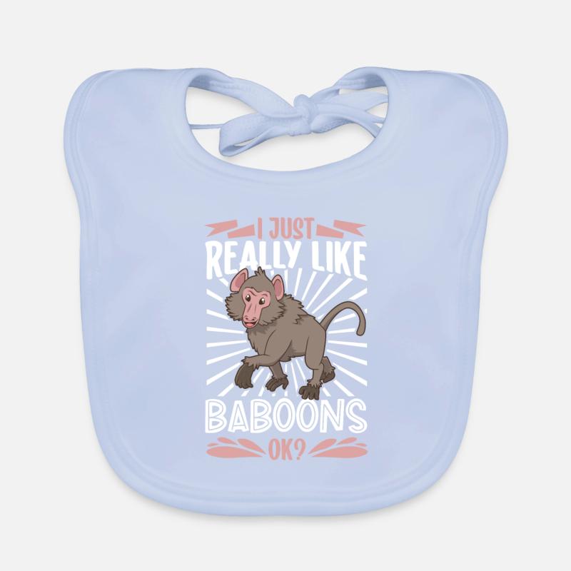 I love baboons - Baboon Organic Baby Bibs