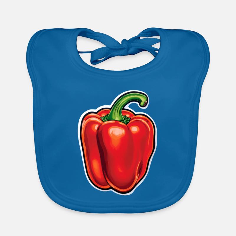 Peppers, red pepper, summer vegetables Organic Baby Bibs