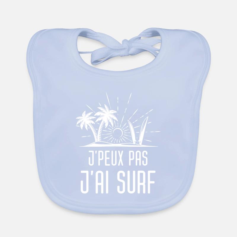 Surfeur surfeuse surf Bavoir bio Bébé