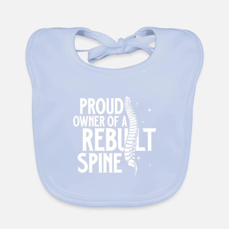 Stolzer Besitzer einer neuen Wirbelsäule Baby Bio-Lätzchen