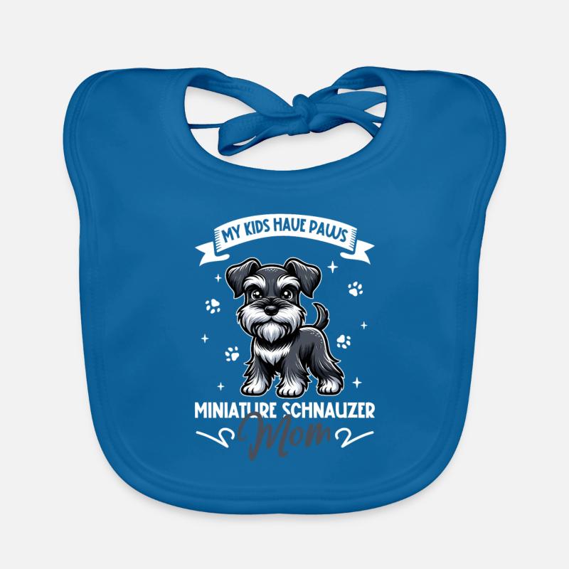 Miniature Schnauzer Mom Organic Baby Bibs