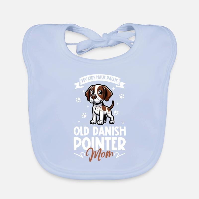 Old Danish Pointing Dog Mama Organic Baby Bibs