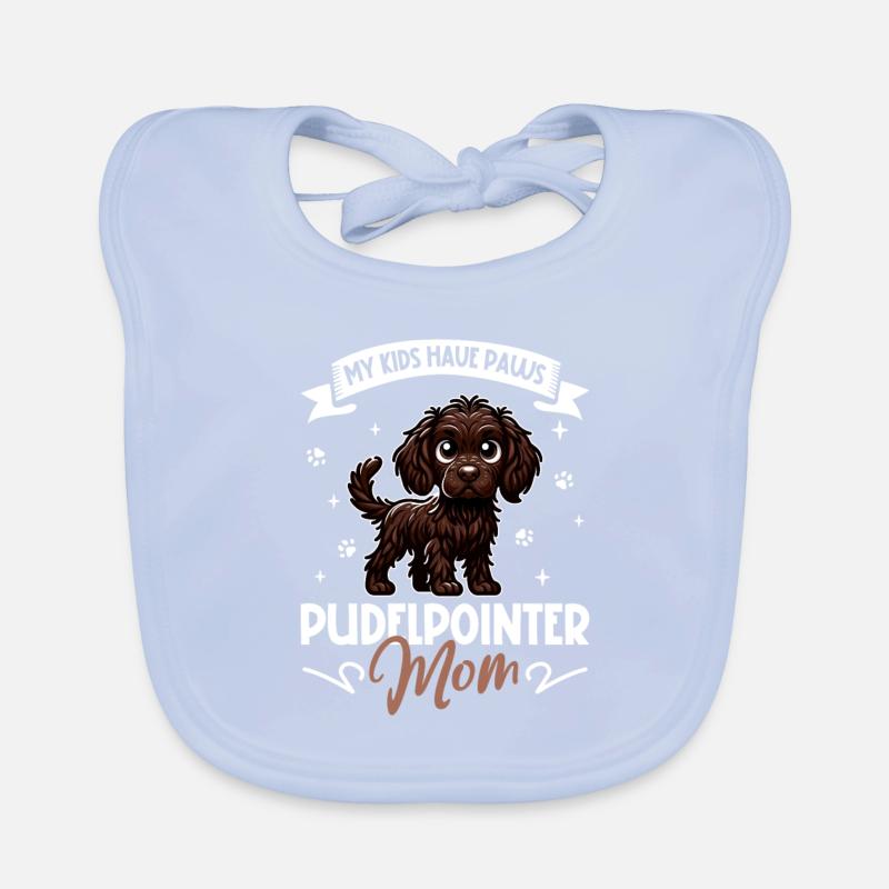 Pudelpointer Mama Baby Bio-Lätzchen