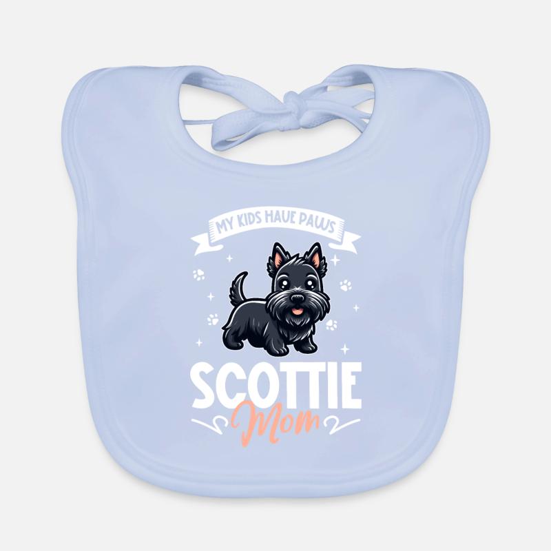 Scottish Terrier Mom Organic Baby Bibs