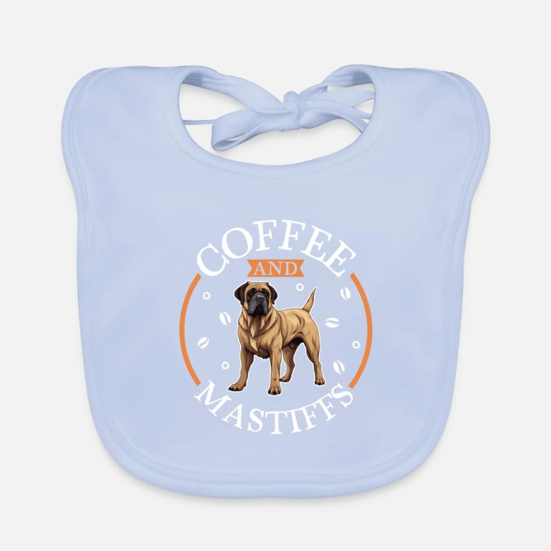 Kaffee und Assyrian Mastiff Baby Bio-Lätzchen