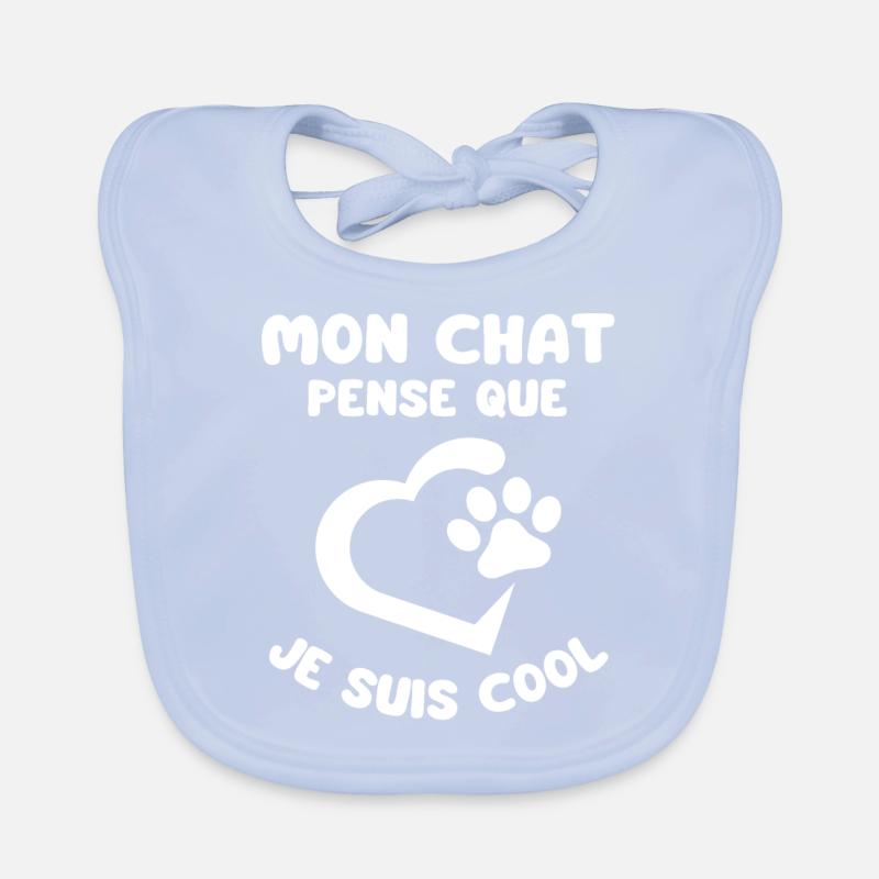 Mon Chat pense que je suis cool Bavoir bio Bébé