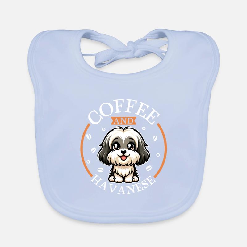 Coffee and Havanese Organic Baby Bibs