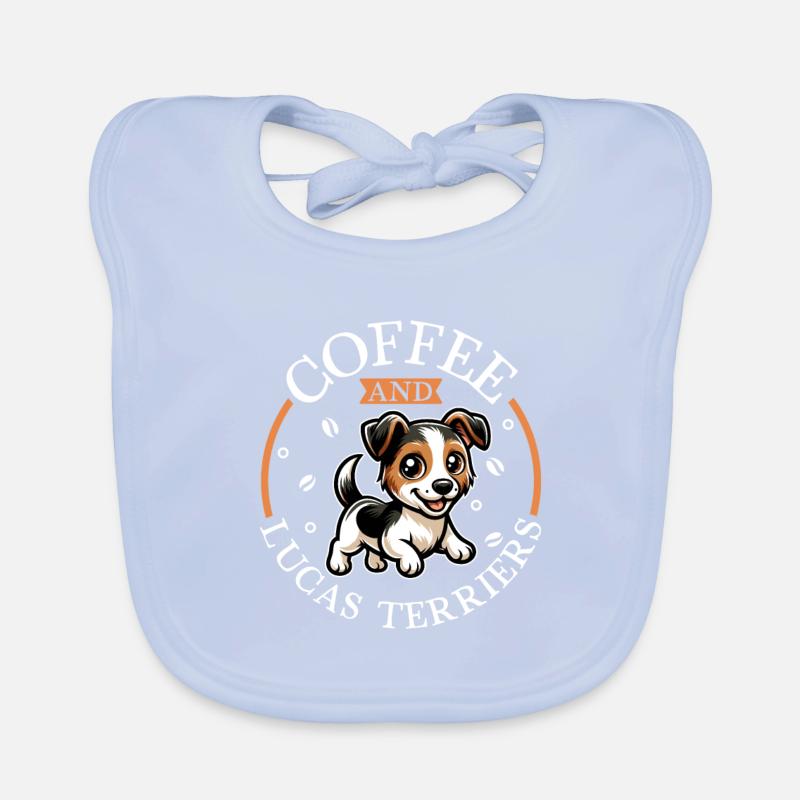 Kaffee und Sporting Lucas Terrier Baby Bio-Lätzchen