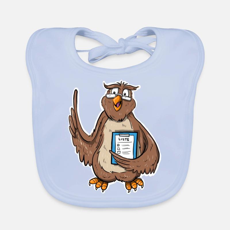 Weise Eule Baby Bio-Lätzchen