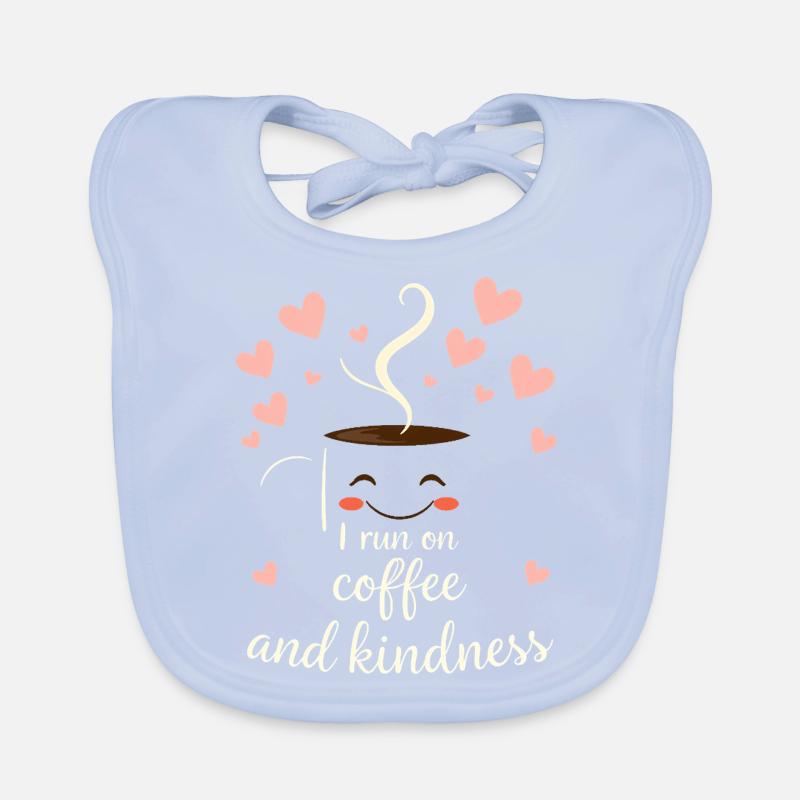 Ich laufe auf Kaffee und Freundlichkeit gemütlich ästhetisch niedlich Baby Bio-Lätzchen