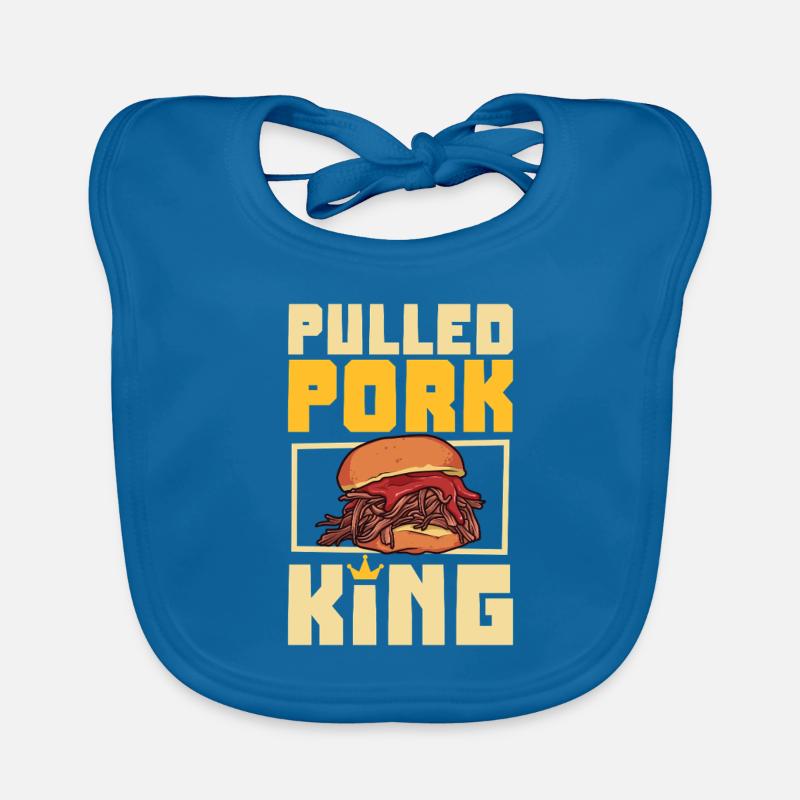 Pulled Pork Sandwich King Organic Baby Bibs