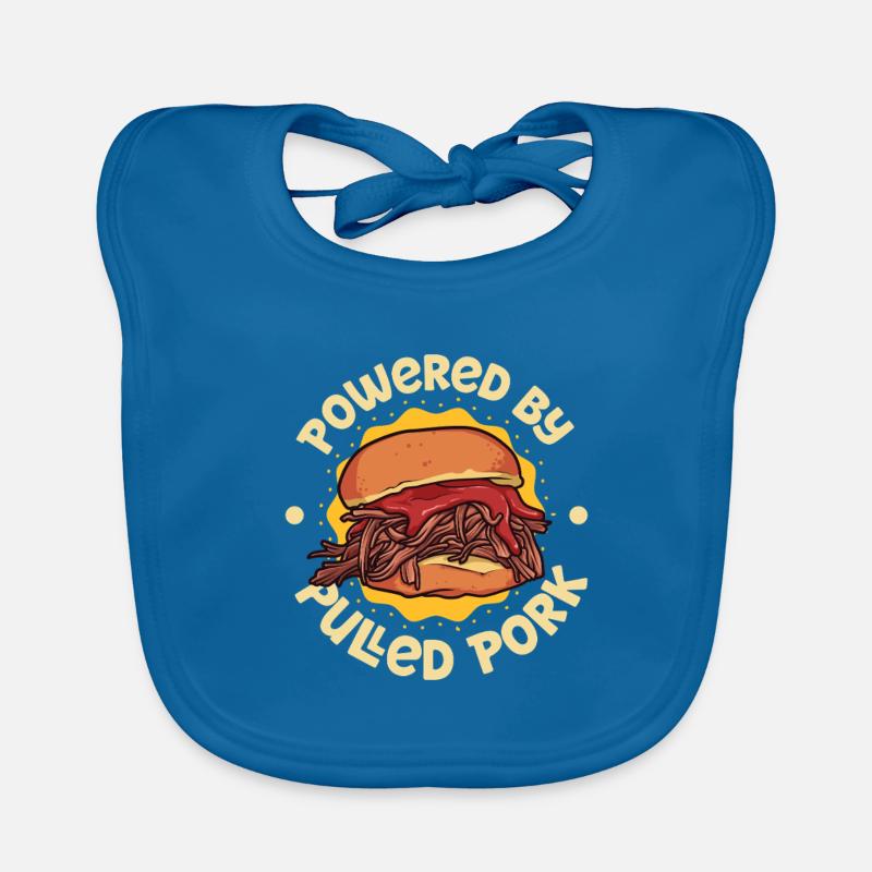 Powered by Pulled Pork Sandwich Organic Baby Bibs