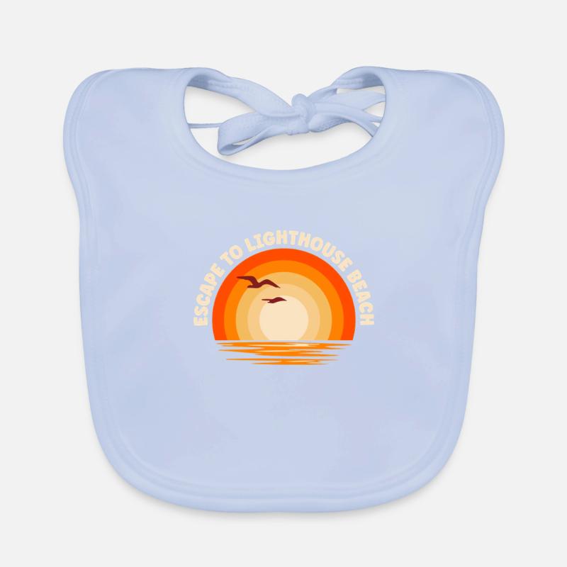 Ich fliehe nach Lighthouse Beach Baby Bio-Lätzchen