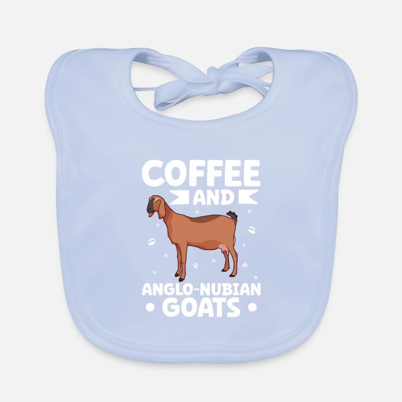 Café et chèvre anglo-nubienne Bavoir bio Bébé