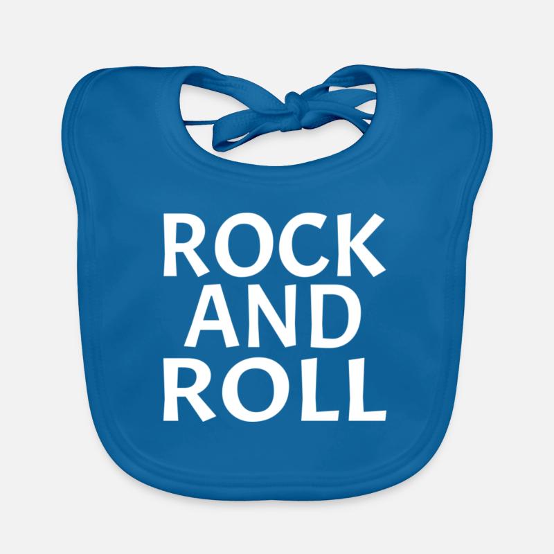 Dynamisches Rock'n'Roll-Typografie-Design Baby Bio-Lätzchen
