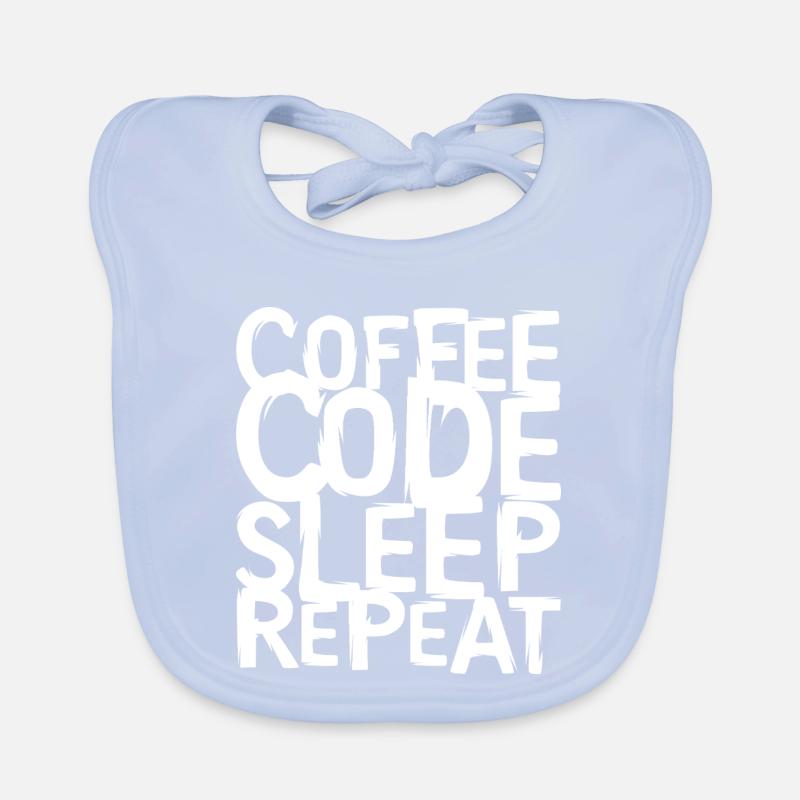 coffee code Programmierer - Informatik Arbeit Logo Baby Bio-Lätzchen
