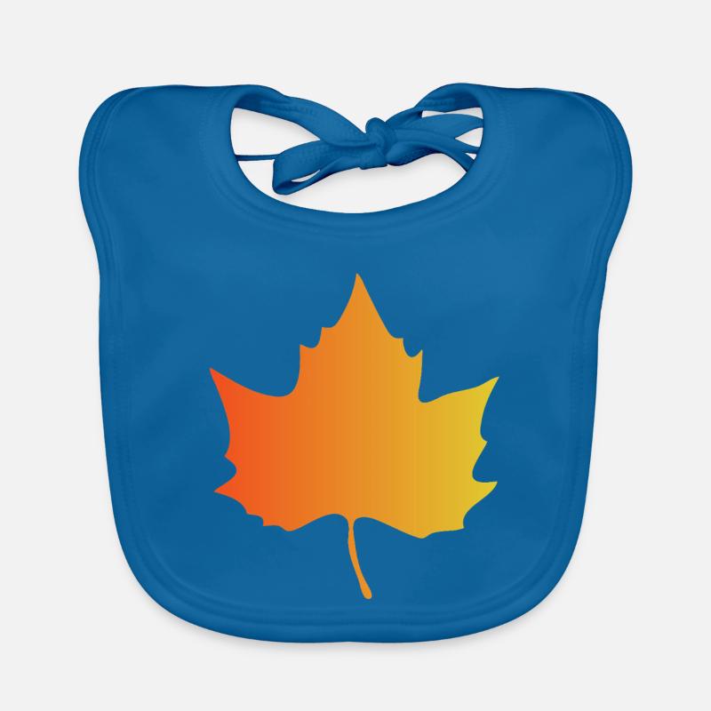 Autumn Gradient Maple Leaf Organic Baby Bibs