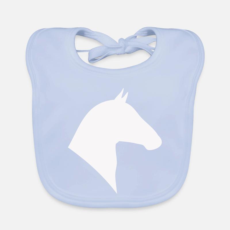 Pferdekopf Silhouette Minimal Baby Bio-Lätzchen