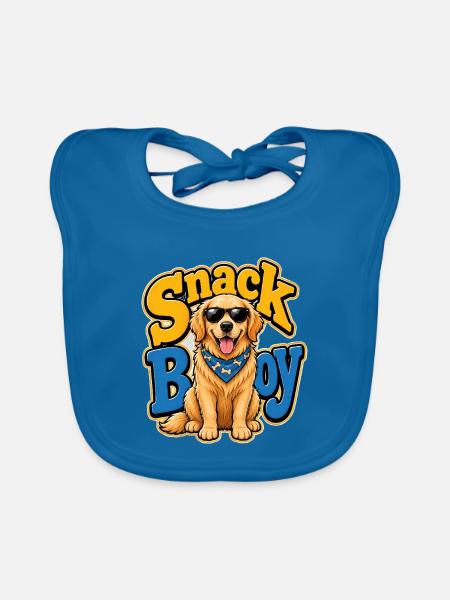 Golden Retriever - Baby Bio-Lätzchen - Pfauenblau