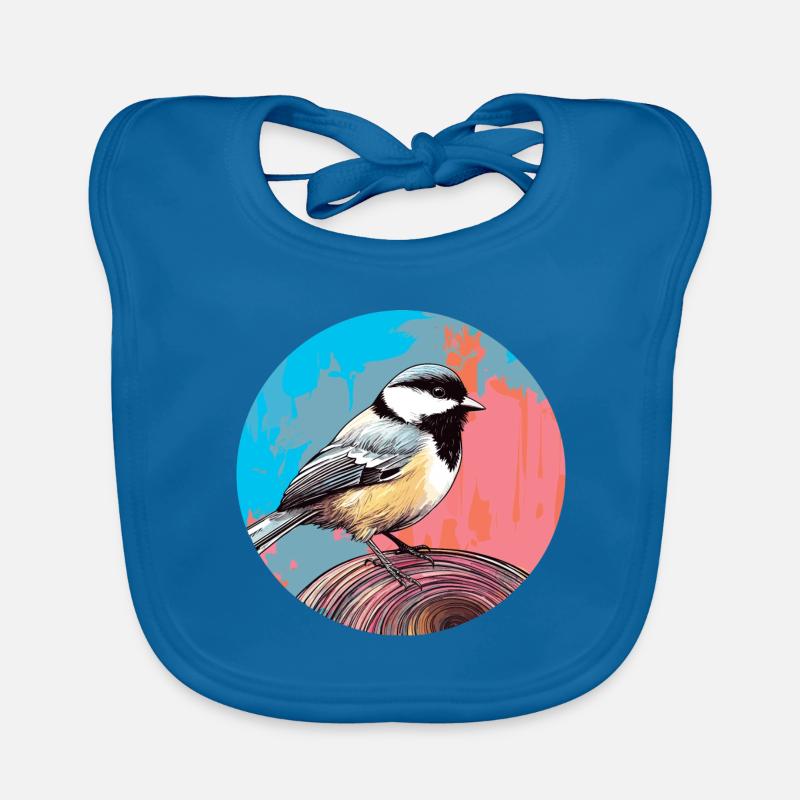 Chickadee bird Organic Baby Bibs