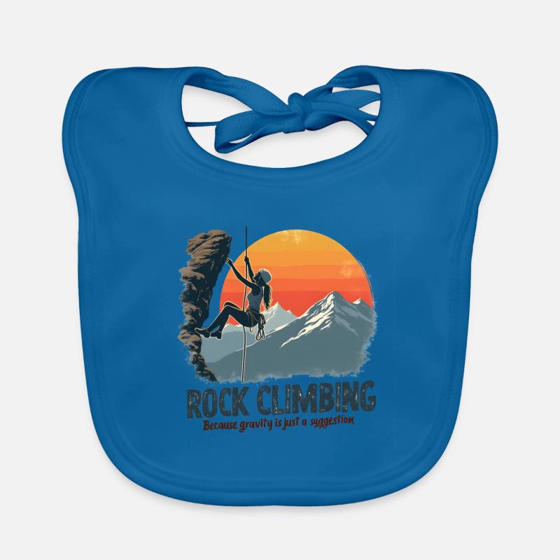 Climbing - Because Gravity Is Just a Suggestion Organic Baby Bibs
