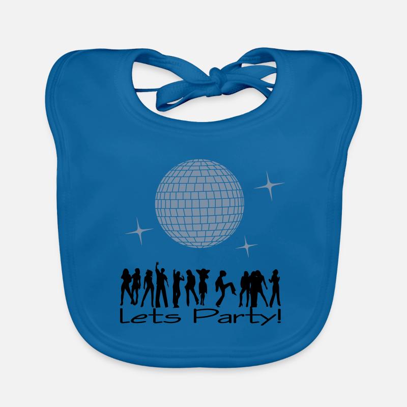 Disco - Design-Farben wählbar - Baby Bio-Lätzchen - Pfauenblau