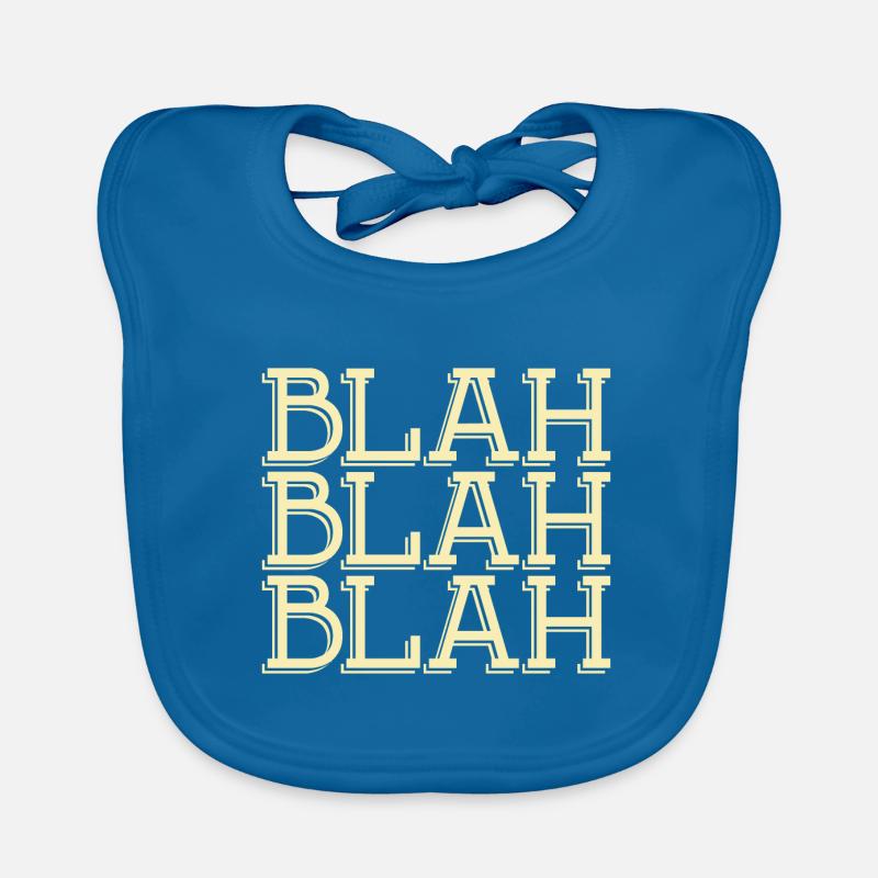 Bla, bla, bla - Baby Bio-Lätzchen - Pfauenblau
