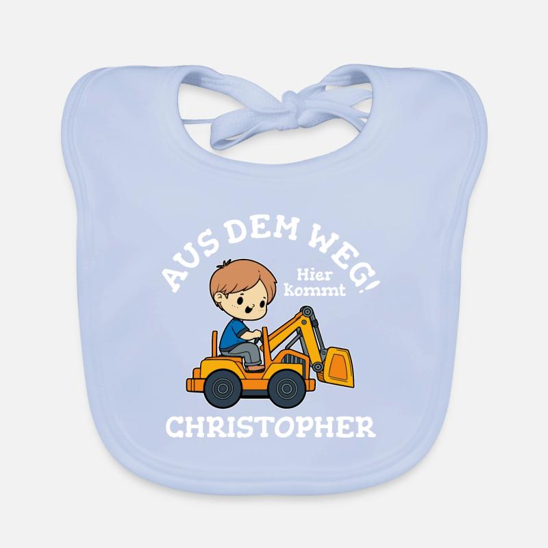 Christopher Vorname Bagger Baby Bio-Lätzchen