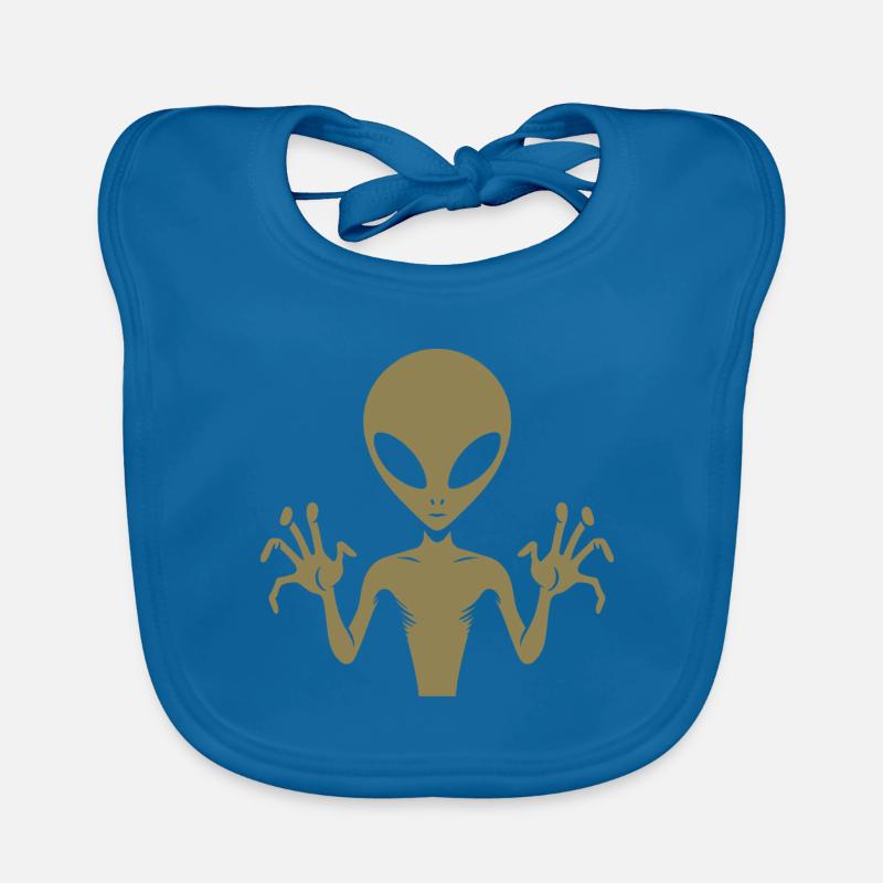 Alien Alien Body Silhouette with Hands: A unique d Baby Bio-Lätzchen
