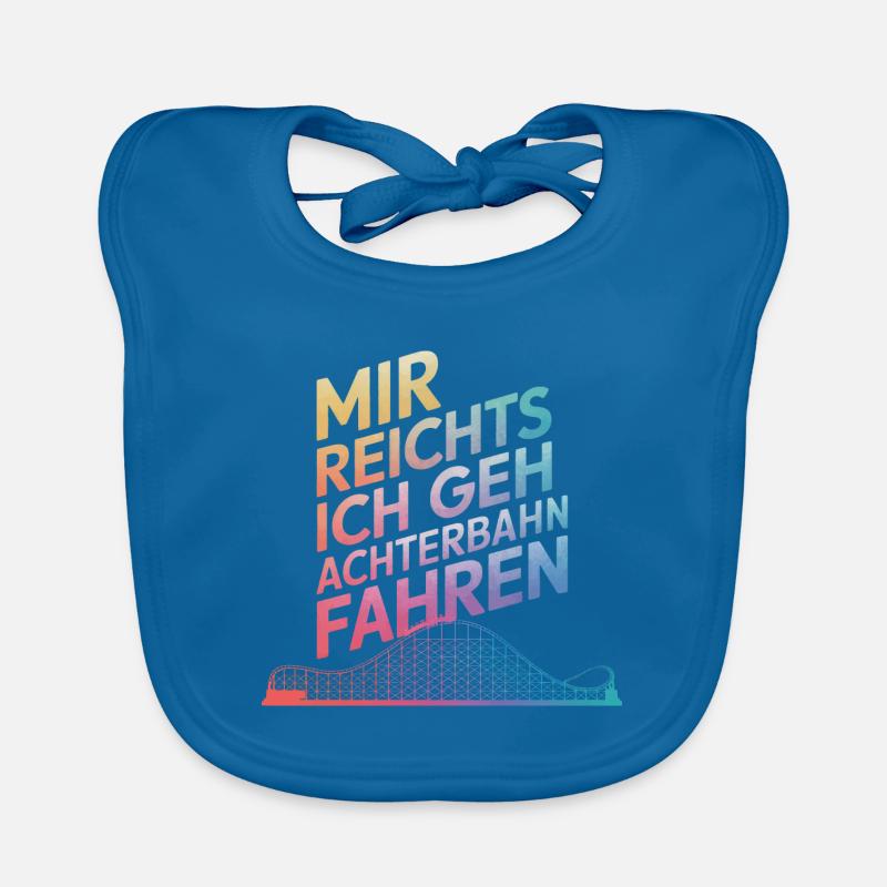 Achterbahn Freizeitpark Roller Coaster - Baby Bio-Lätzchen - Pfauenblau
