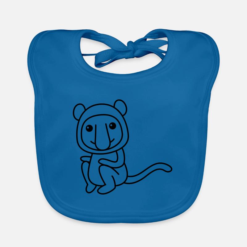Monkey comic animal Organic Baby Bibs