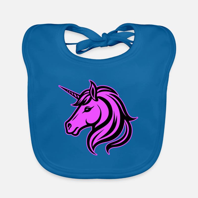 Tête de licorne Bavoir bio Bébé