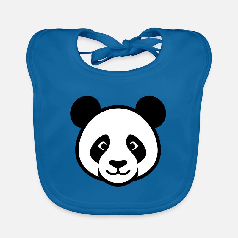 Panda Head Organic Baby Bibs