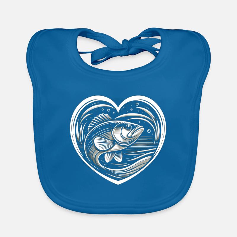 Bass Fish Organic Baby Bibs